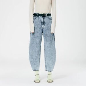 Acid wash high waist quin jean